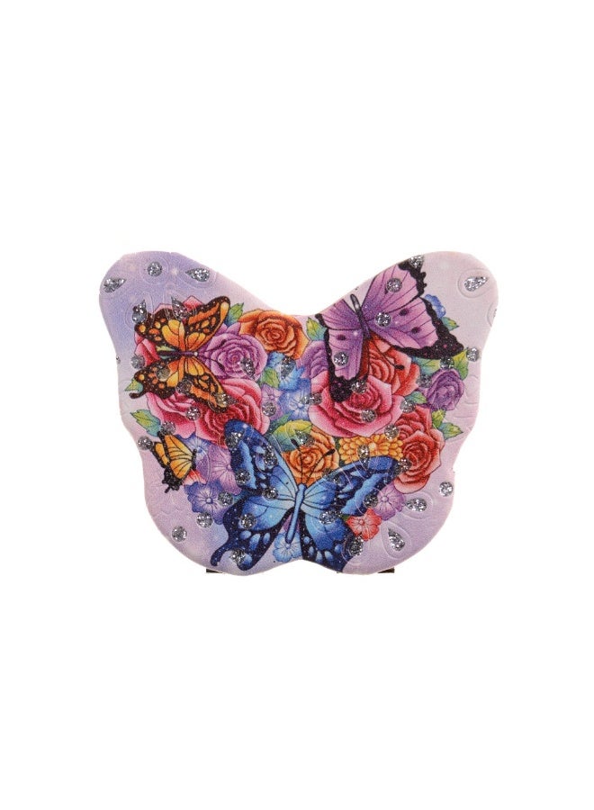 Adjustable Double-Sided Butterfly Mirror – Foldable Handheld Makeup Mirror for Purse, Desk, or Travel - Image 5